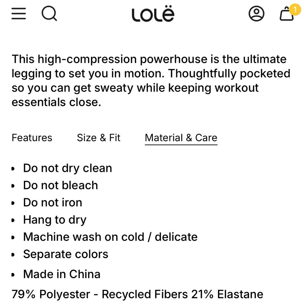 Lolë Step Up Legging - Java - Picture 5 of 8